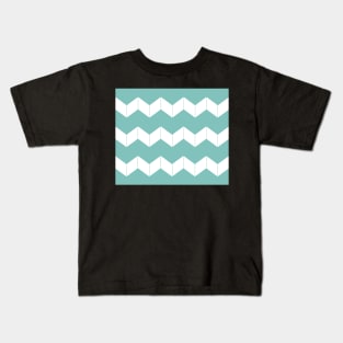 Abstract geometric pattern - zigzag - blue and white. Kids T-Shirt